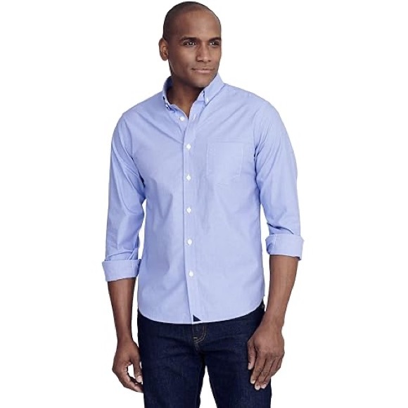 UNTUCKit mens XL slim fit blue micro pattern button up oxford shirt EUC - Picture 1 of 6